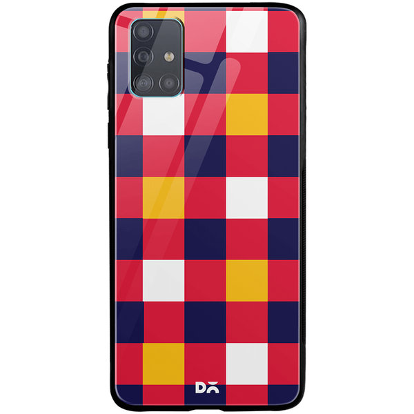 

DailyObjects Quartet Checks 4 Glass Case Cover For Samsung Galaxy A51