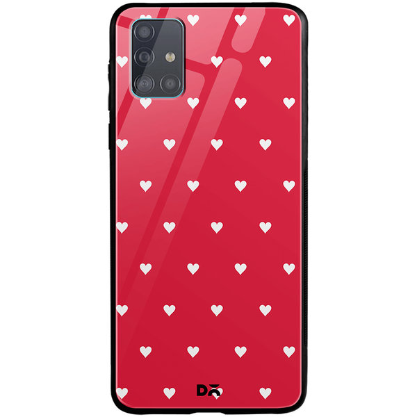 

DailyObjects Red Rose Hearts Glass Case Cover For Samsung Galaxy A51
