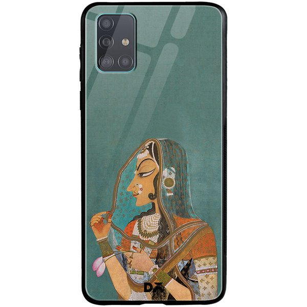 

DailyObjects Vieled Woman Glass Case Cover For Samsung Galaxy A51