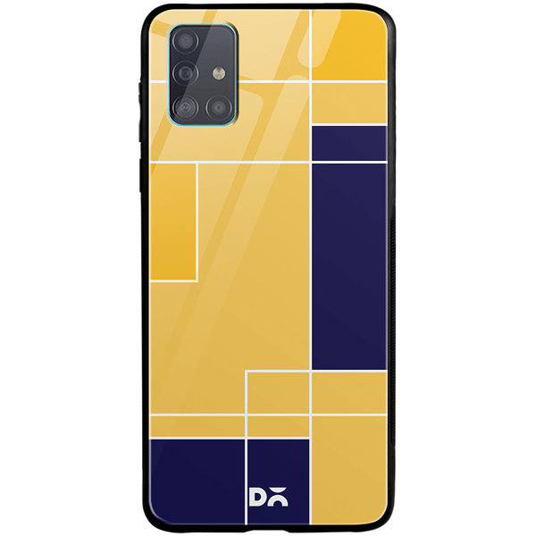 

DailyObjects Banana Milkshake Blocks Glass Case Cover For Samsung Galaxy A71