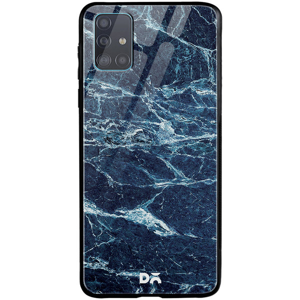 

DailyObjects Black And Sea Marble Glass Case Cover For Samsung Galaxy A71