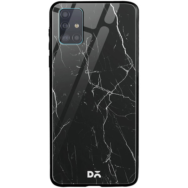 

DailyObjects Black Marble Glass Case Cover For Samsung Galaxy A71