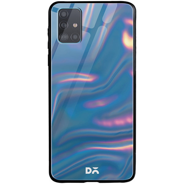 

DailyObjects Blue Holo Satin Glass Case Cover For Samsung Galaxy A71