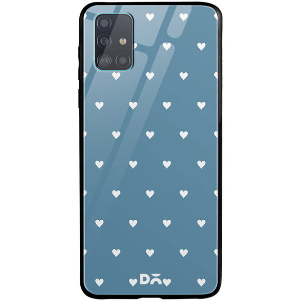 

DailyObjects Blueberry Hearts Glass Case Cover For Samsung Galaxy A71