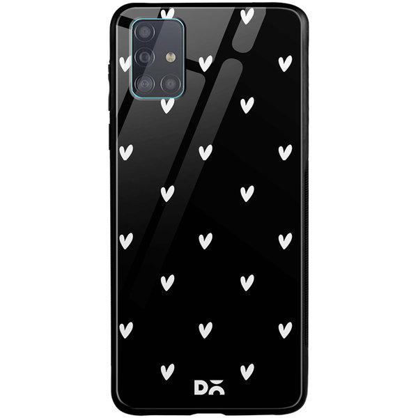 

DailyObjects Bundle Heart Achromatic Glass Case Cover For Samsung Galaxy A71