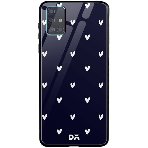 

DailyObjects Bundle Heart Navy Glass Case Cover For Samsung Galaxy A71