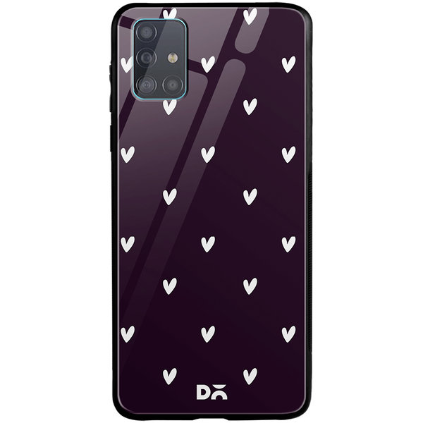 

DailyObjects Bundle Heart Plum Glass Case Cover For Samsung Galaxy A71