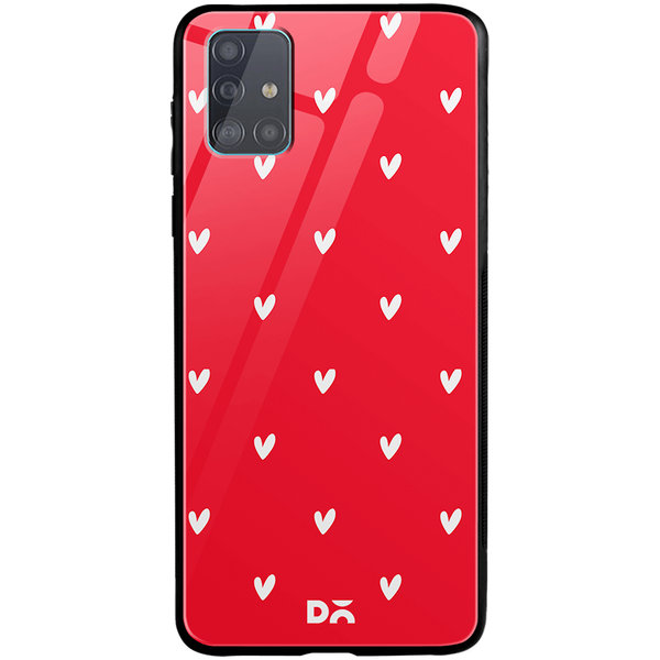 

DailyObjects Bundle Heart Scarlet Glass Case Cover For Samsung Galaxy A71