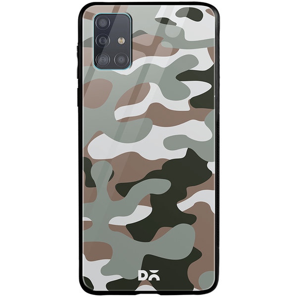 

DailyObjects Camouflage Army Glass Case Cover For Samsung Galaxy A71