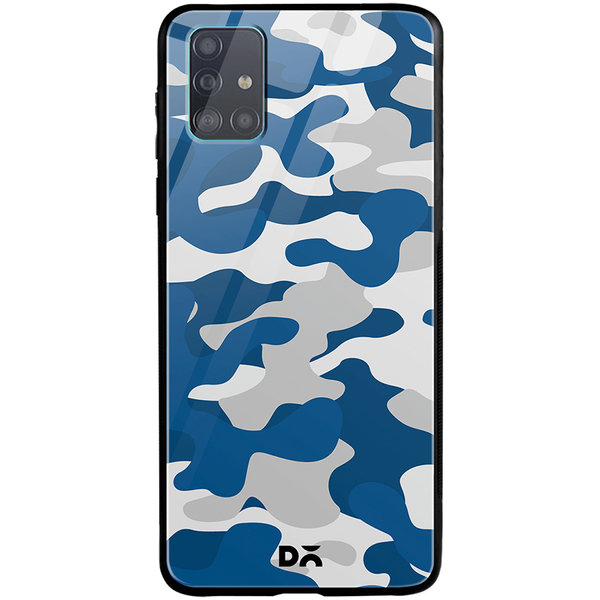 

DailyObjects Camouflage Blue Glass Case Cover For Samsung Galaxy A71