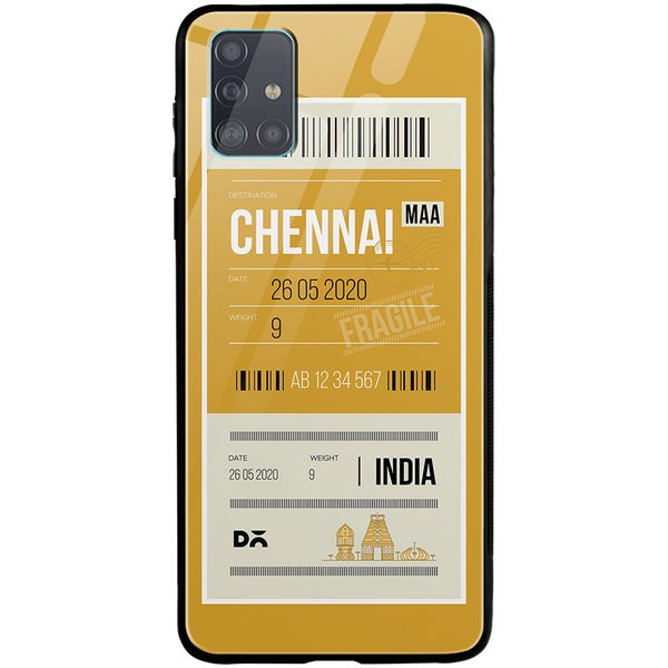 

DailyObjects Chennai City Tag Glass Case Cover For Samsung Galaxy A71