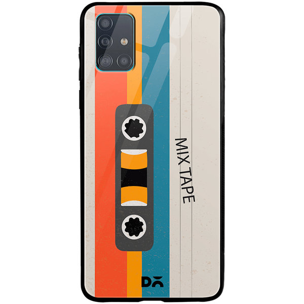 

DailyObjects Chrome Mix Tape Glass Case Cover For Samsung Galaxy A71