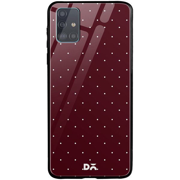 

DailyObjects Constellation Dots Burgundy Glass Case Cover For Samsung Galaxy A71