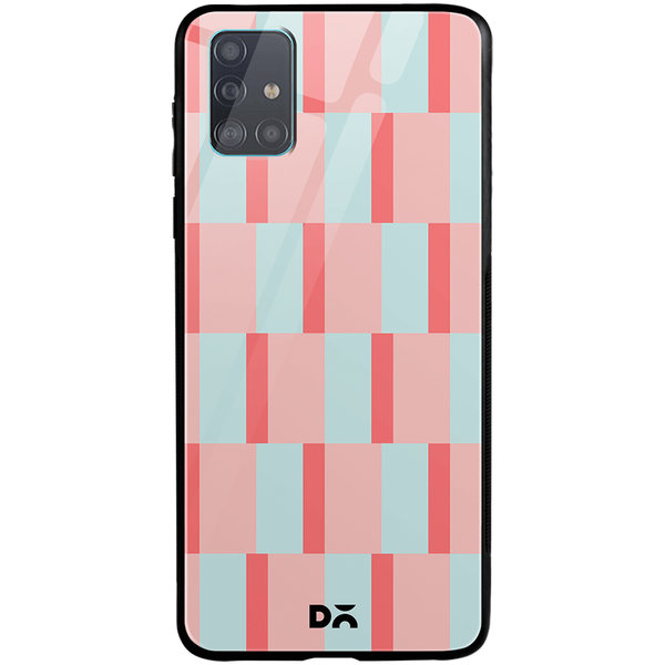 

DailyObjects Dual Blush Checks Glass Case Cover For Samsung Galaxy A71