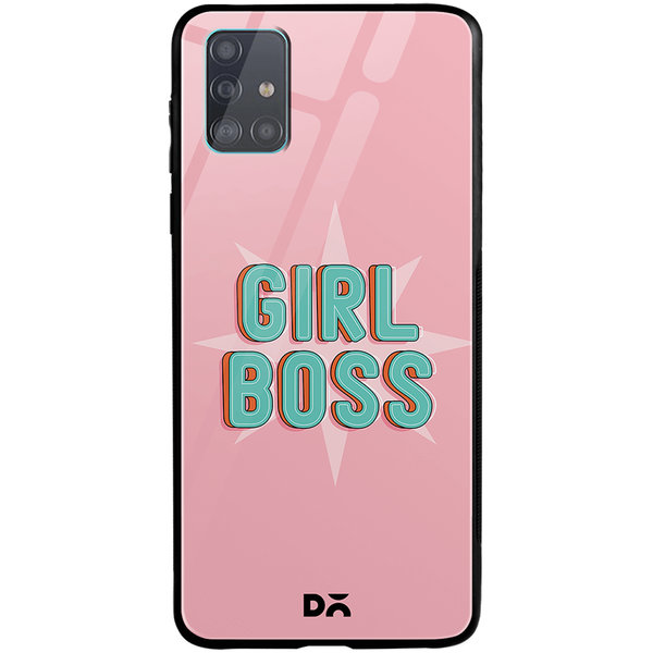 

DailyObjects Girl Boss Star Glass Case Cover For Samsung Galaxy A71