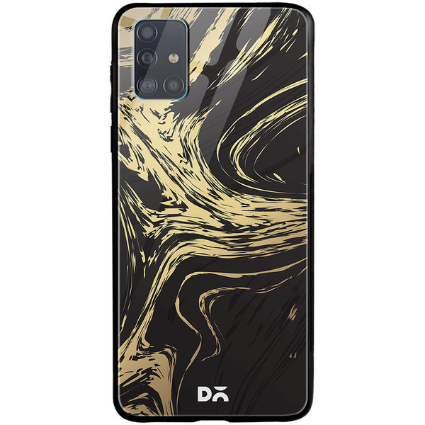 

DailyObjects Gold Marble Art Glass Case Cover For Samsung Galaxy A71