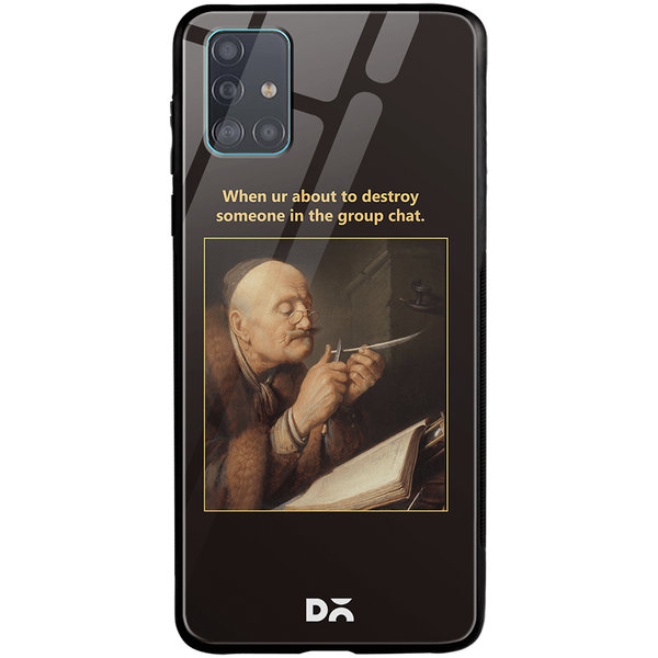 

DailyObjects Group Chat Glass Case Cover For Samsung Galaxy A71