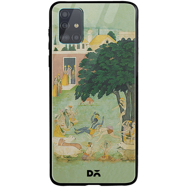 

DailyObjects Krishan Swing Friends Glass Case Cover For Samsung Galaxy A71