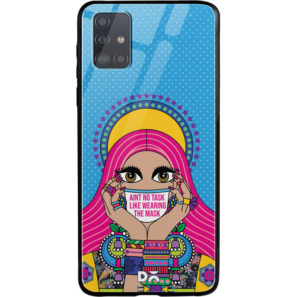 

DailyObjects Mask-Up Millennial Glass Case Cover For Samsung Galaxy A71