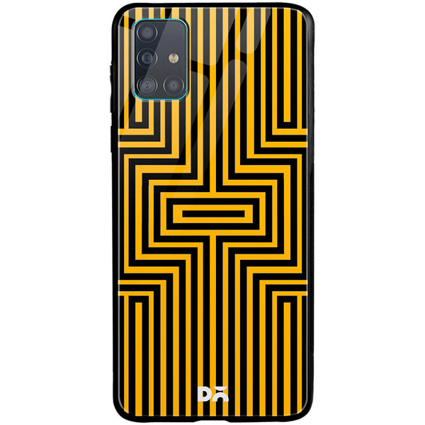 

DailyObjects Maze Ochre Glass Case Cover For Samsung Galaxy A71