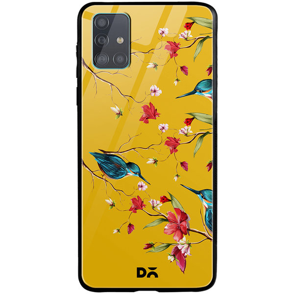 

DailyObjects Melody Birds Glass Case Cover For Samsung Galaxy A71