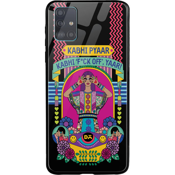 

DailyObjects Nasty Pyaar Glass Case Cover For Samsung Galaxy A71