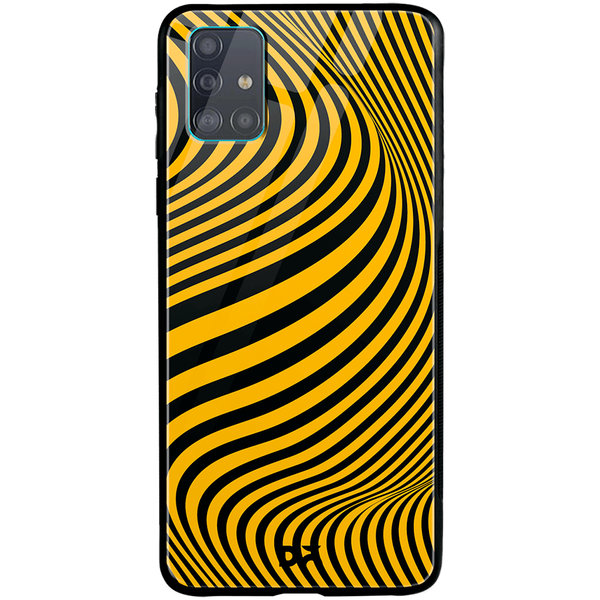 

DailyObjects Ochre Waves Glass Case Cover For Samsung Galaxy A71