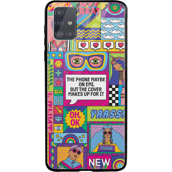 

DailyObjects Phone on EMI Glass Case Cover For Samsung Galaxy A71