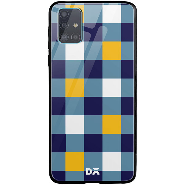 

DailyObjects Quartet Checks 1 Glass Case Cover For Samsung Galaxy A71