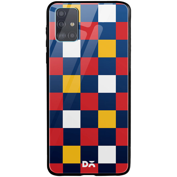 

DailyObjects Quartet Checks 3 Glass Case Cover For Samsung Galaxy A71
