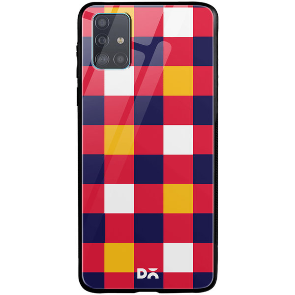 

DailyObjects Quartet Checks 4 Glass Case Cover For Samsung Galaxy A71