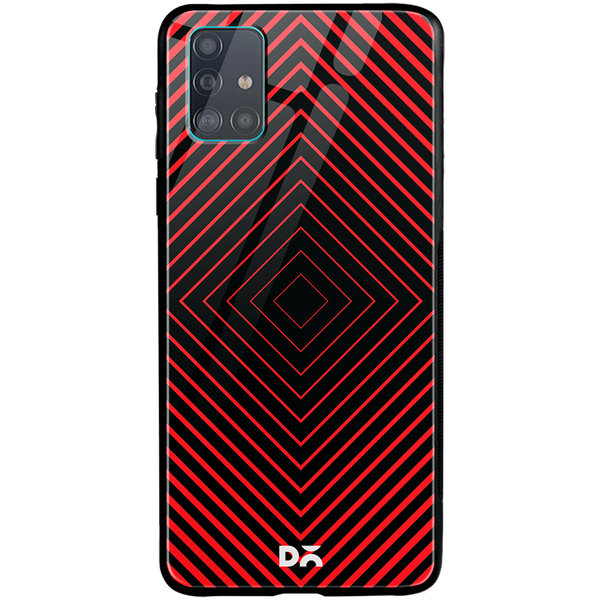 

DailyObjects Rhombus Red Glass Case Cover For Samsung Galaxy A71
