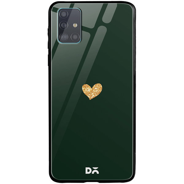 

DailyObjects Sparkle Heart Bottle Green Glass Case Cover For Samsung Galaxy A71