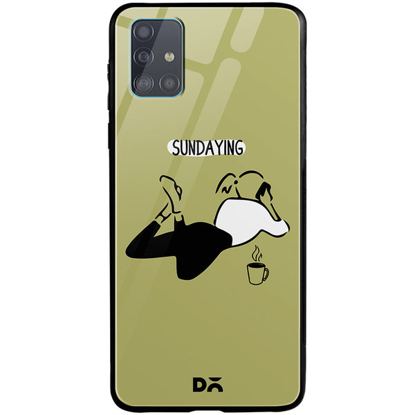 

DailyObjects Sundaying Glass Case Cover For Samsung Galaxy A71