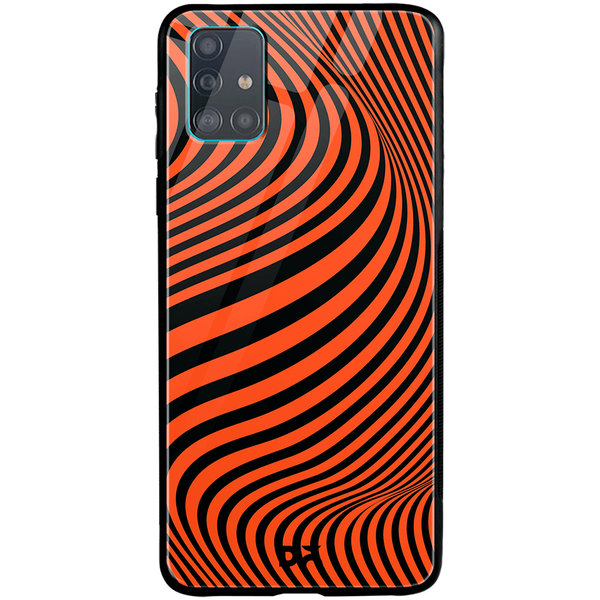 

DailyObjects Tangerine Waves Glass Case Cover For Samsung Galaxy A71
