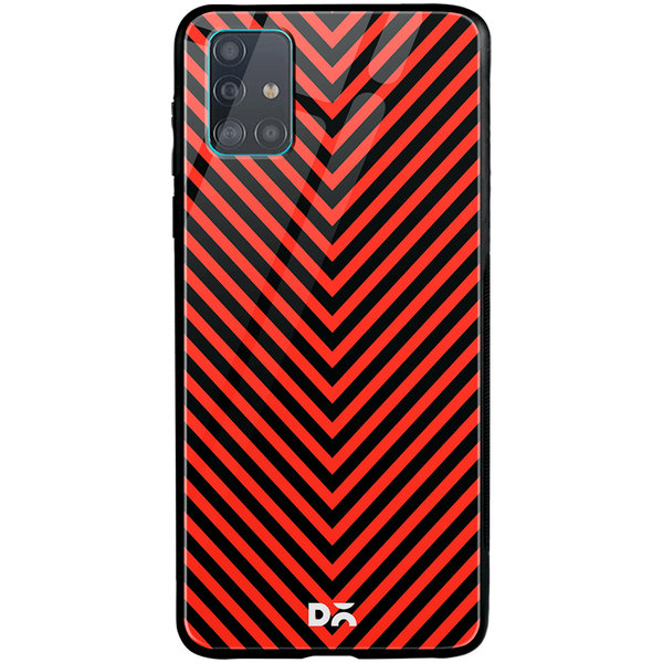 

DailyObjects V Red Glass Case Cover For Samsung Galaxy A71