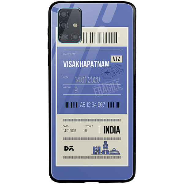 

DailyObjects Visakhapatnam City Tag Glass Case Cover For Samsung Galaxy A71
