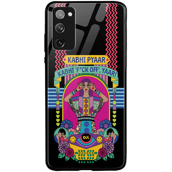 

DailyObjects Nasty Pyaar Glass Case Cover For Samsung Galaxy S20 FE