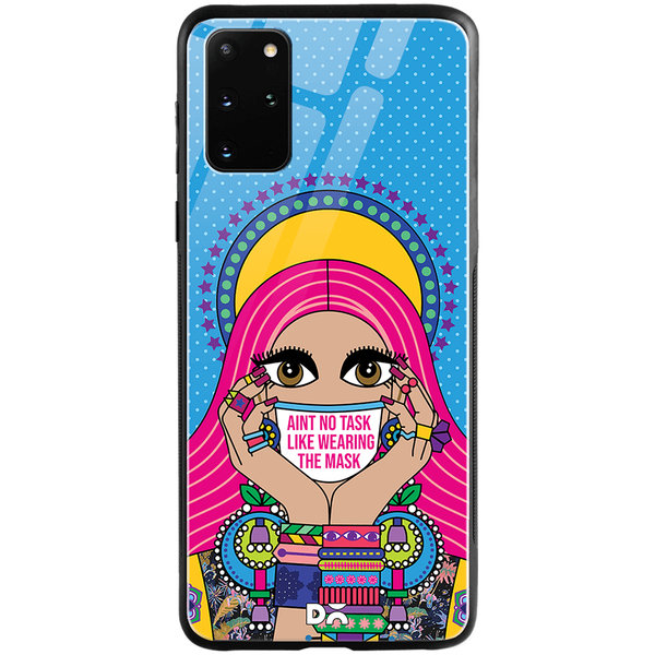 

DailyObjects Mask-Up Millennial Glass Case Cover For Samsung Galaxy S20 Plus