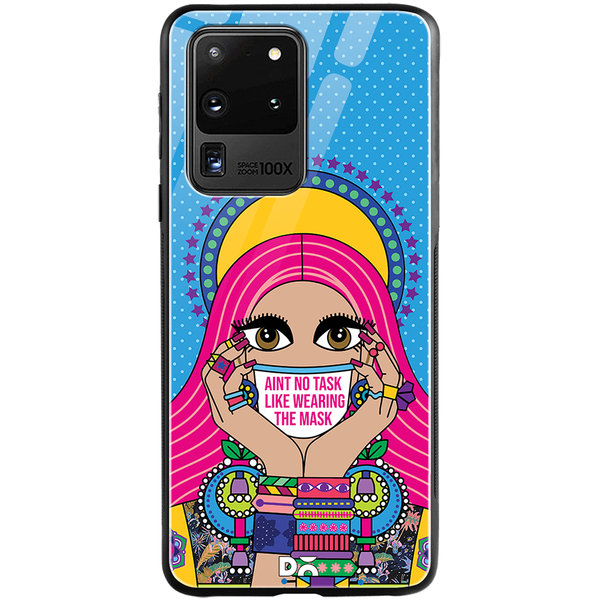 DailyObjects Mask-Up Millennial Glass Case Cover For Samsung Galaxy S20 Ultra