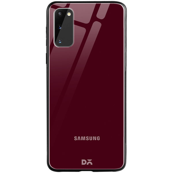 

DailyObjects Maroon Glass Case Cover For Samsung Galaxy S20