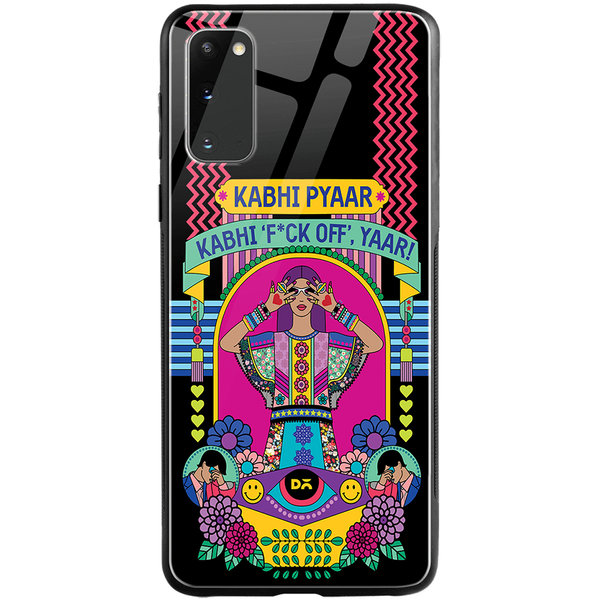 

DailyObjects Nasty Pyaar Glass Case Cover For Samsung Galaxy S20