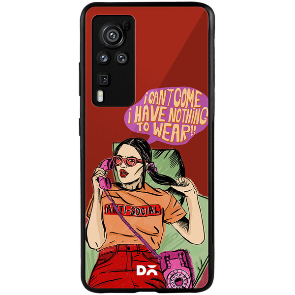 

DailyObjects Anti Social Babe Glass Case Cover For Vivo X60 Pro