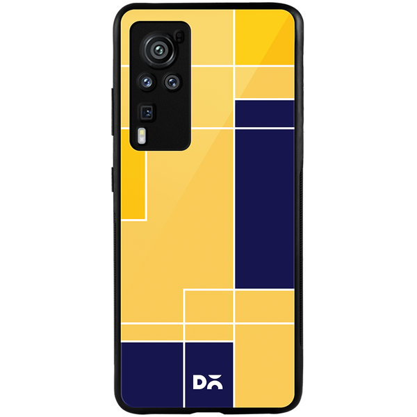 

DailyObjects Banana Milkshake Blocks Glass Case Cover For Vivo X60 Pro