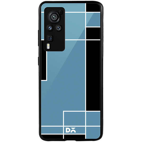 DailyObjects Blueberry Blocks Glass Case Cover For Vivo X60 Pro