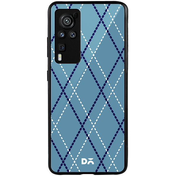 

DailyObjects Blueberry Diamond Rope Glass Case Cover For Vivo X60 Pro