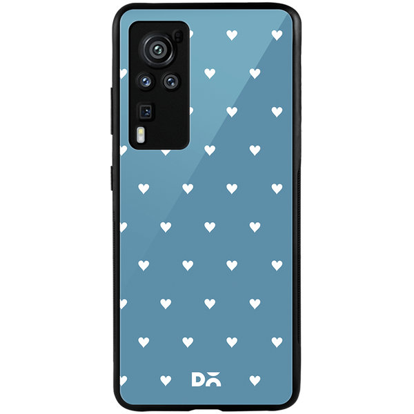 

DailyObjects Blueberry Hearts Glass Case Cover For Vivo X60 Pro