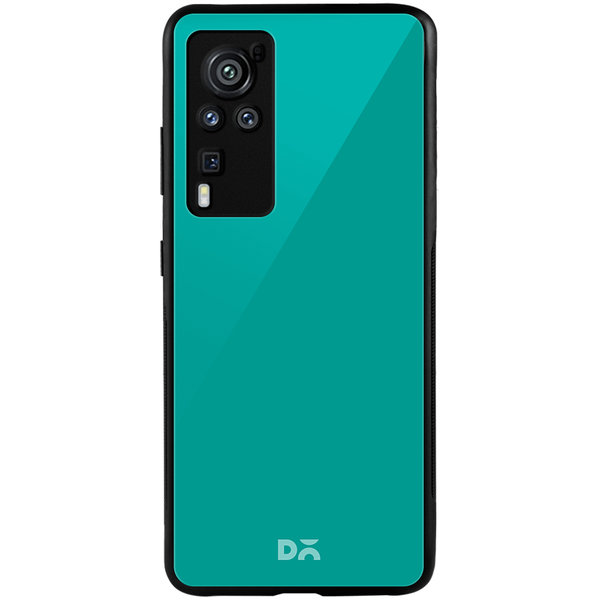 

DailyObjects Bright Teal Glass Case Cover For Vivo X60 Pro