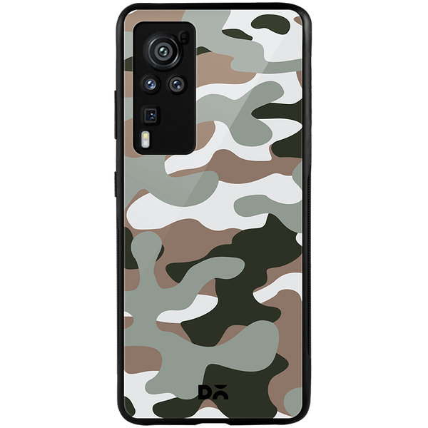 

DailyObjects Camouflage Army Glass Case Cover For Vivo X60 Pro