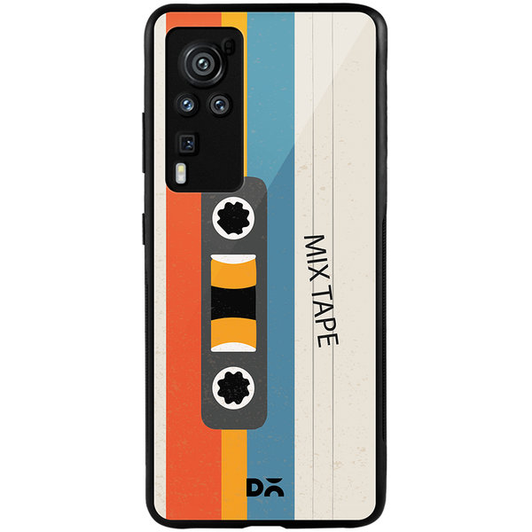 

DailyObjects Chrome Mix Tape Glass Case Cover For Vivo X60 Pro